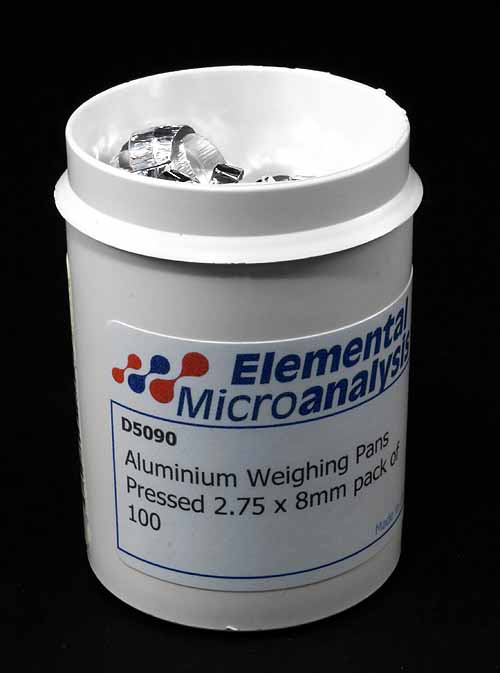 Aluminium-Weighing-Pans-Pressed-2.75-x-8mm-pack-of-100
